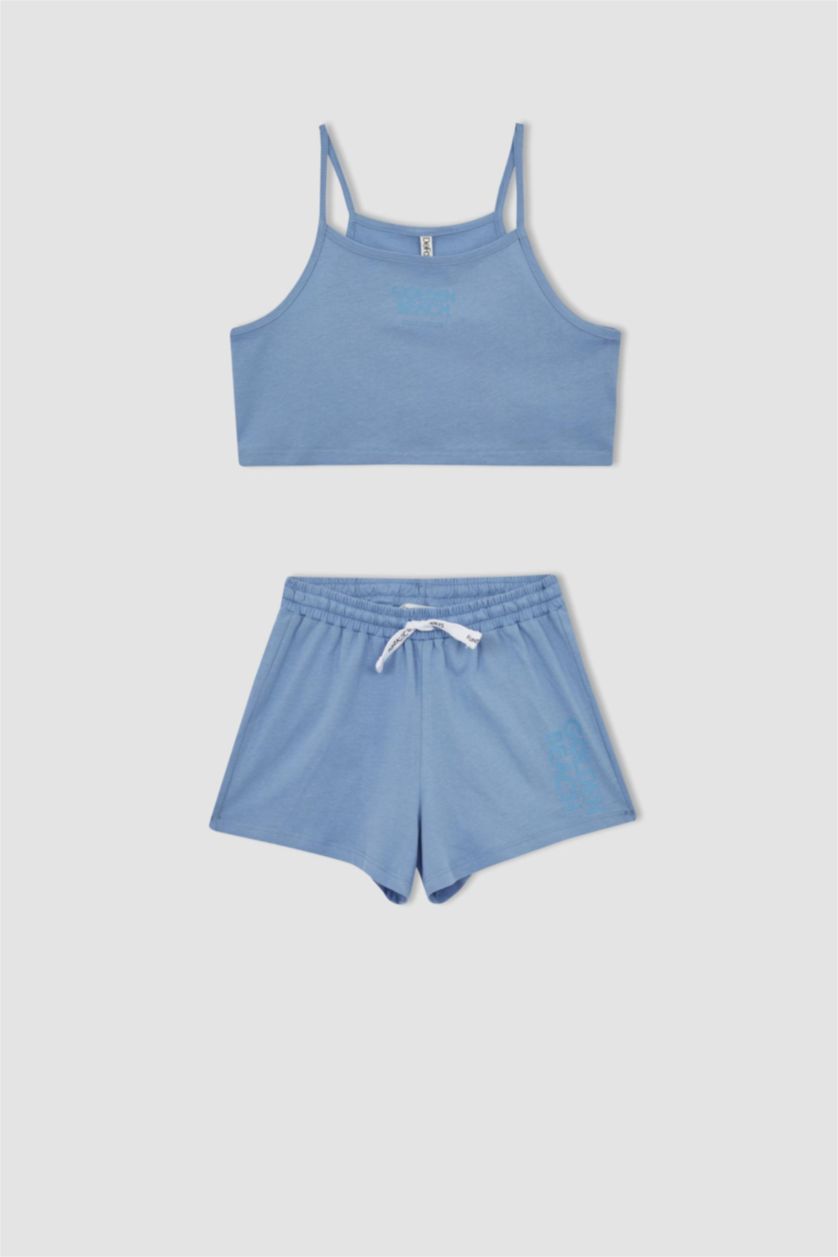 FILLES Bleu Ensemble de 2 pièces Débardeur et short pour Fille