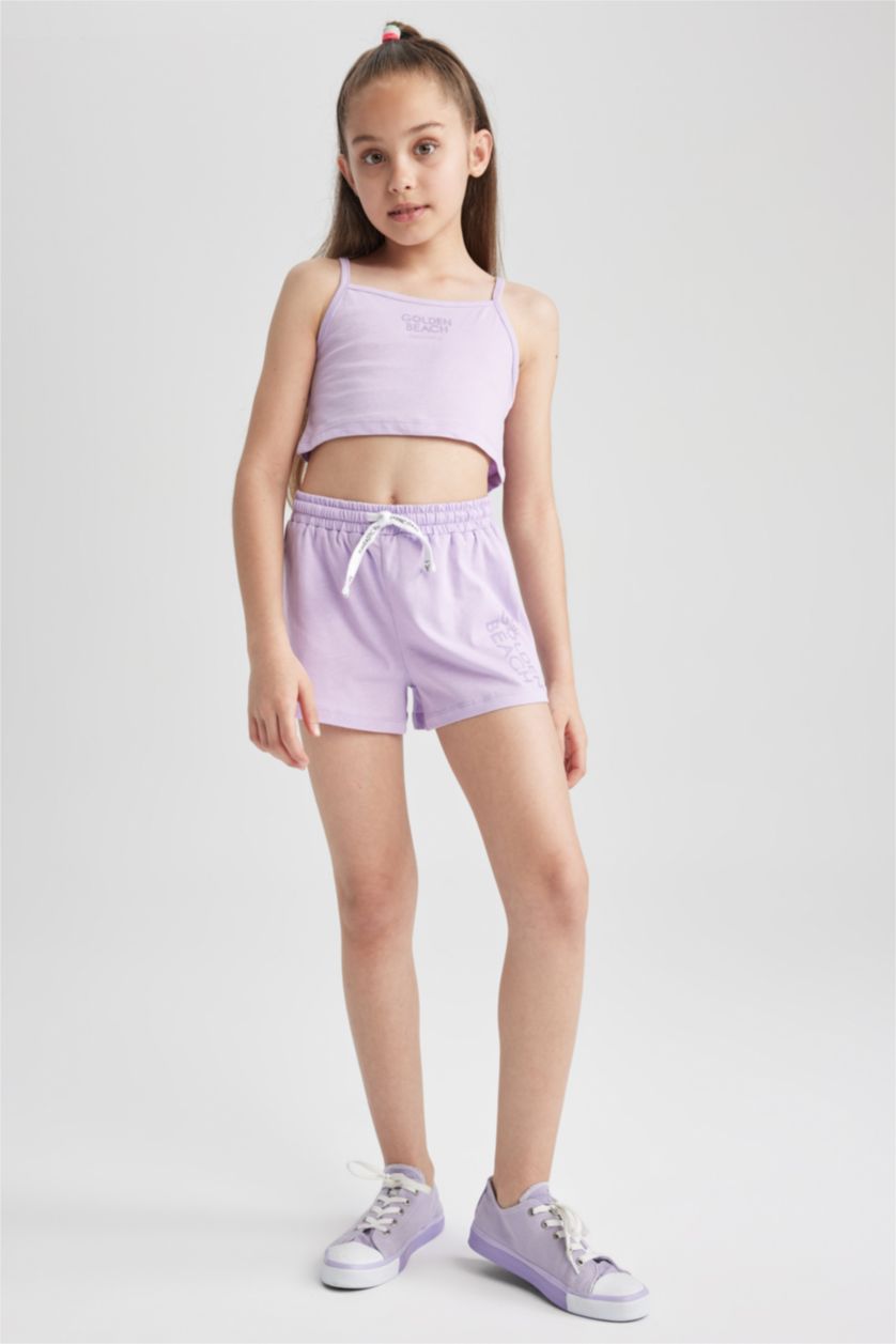FILLES Violet Ensemble de 2 pièces Débardeur et short pour Fille