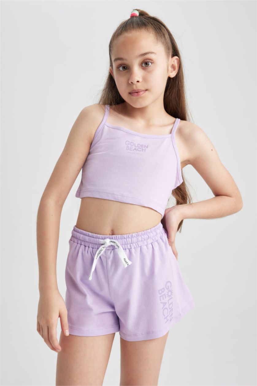 FILLES Violet Ensemble de 2 pièces Débardeur et short pour Fille