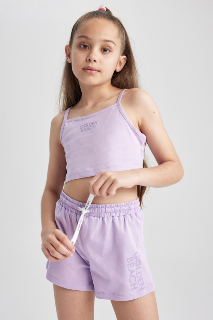 FILLES Violet Ensemble de 2 pièces Débardeur et short pour Fille