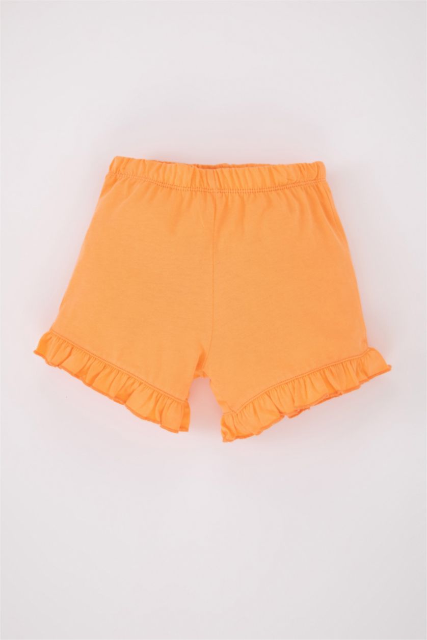BÉBÉ FILLE Orange Ensemble En Tricot Col Ras Du Cou Manche Courte 2 BéBé Fille