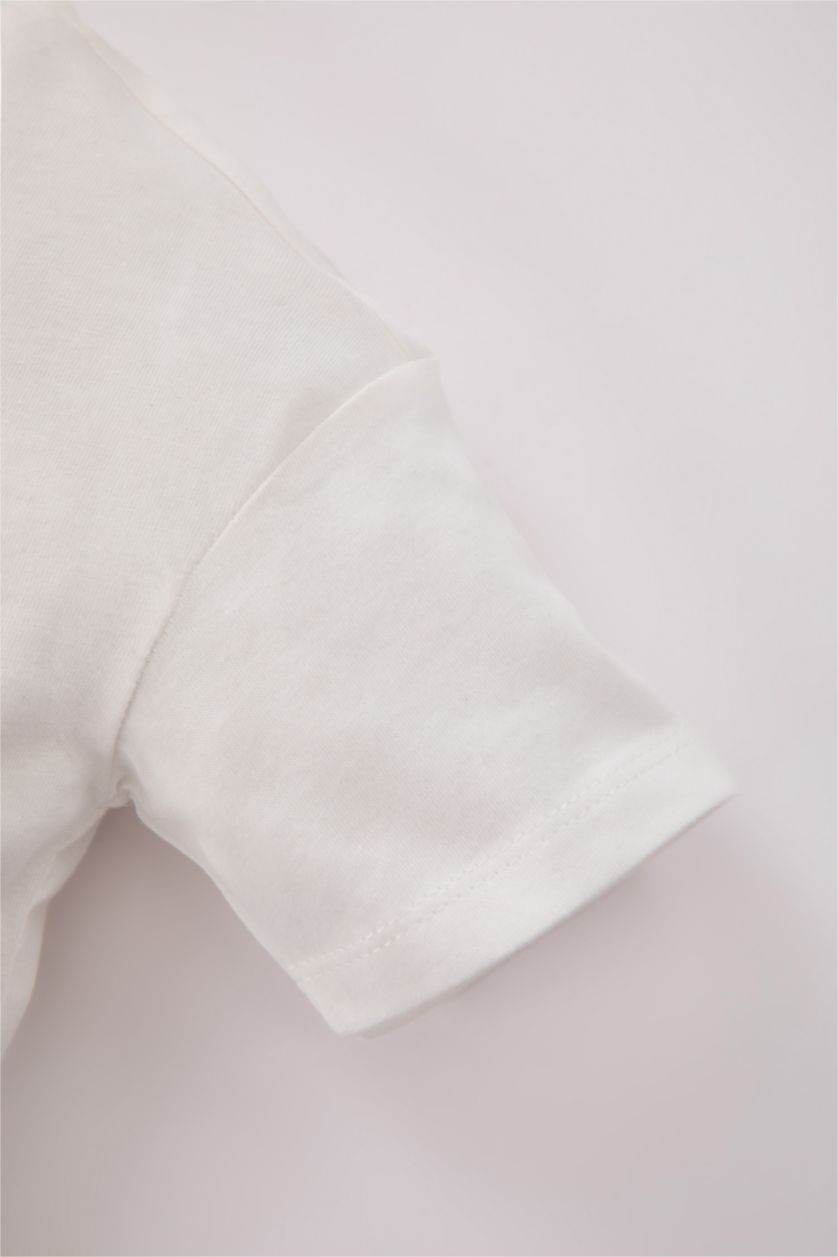 BÉBÉ FILLE Orange Ensemble En Tricot Col Ras Du Cou Manche Courte 2 BéBé Fille