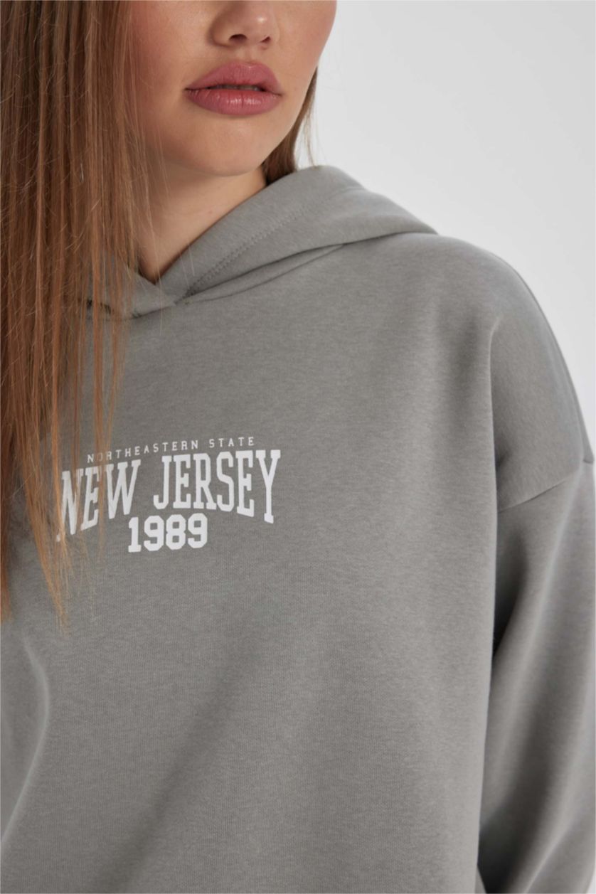 FEMME Gris Sweat- Shirt Coupe Oversize