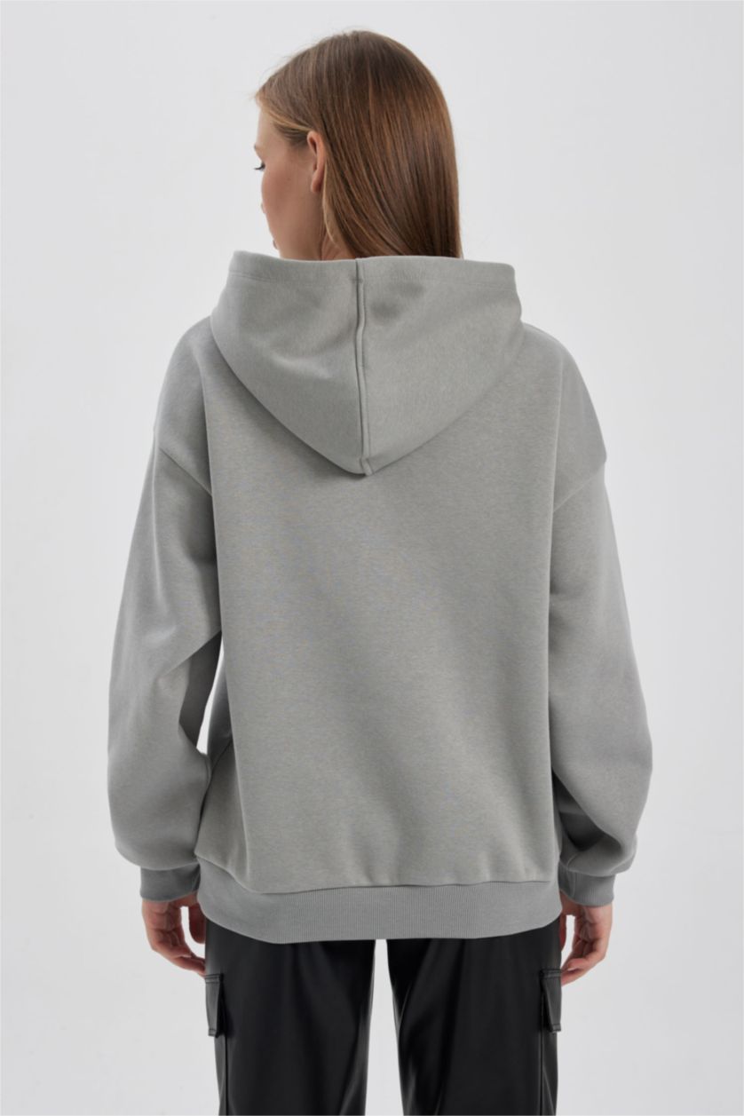 FEMME Gris Sweat- Shirt Coupe Oversize