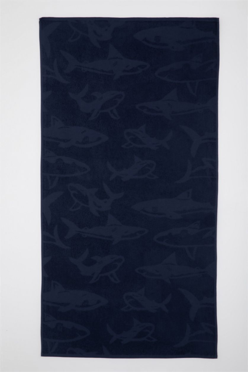MAN NAVY Men Cotton Beach Towel