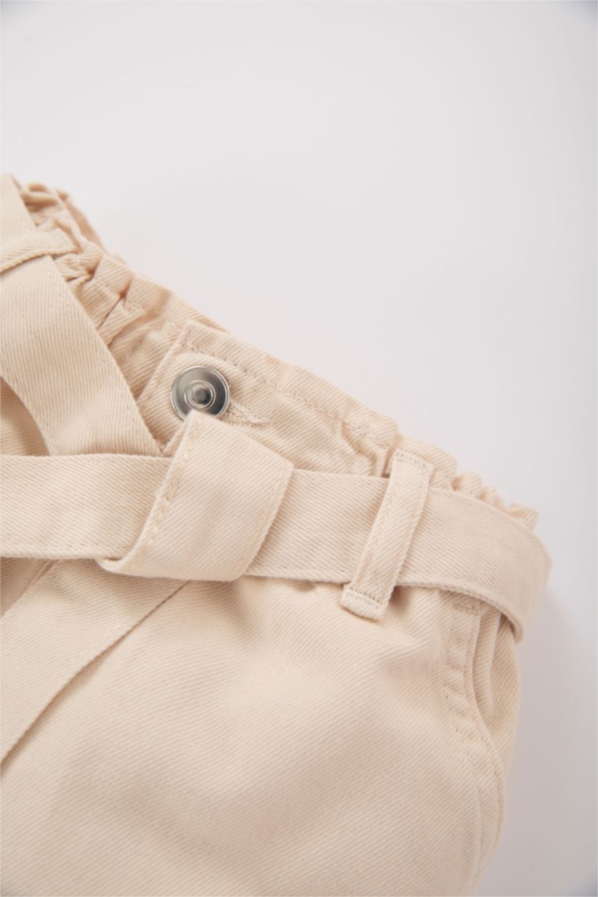 BABY GIRL Light Stone Baby Girl Comfort Fit Gabardine 2 Piece Trousers