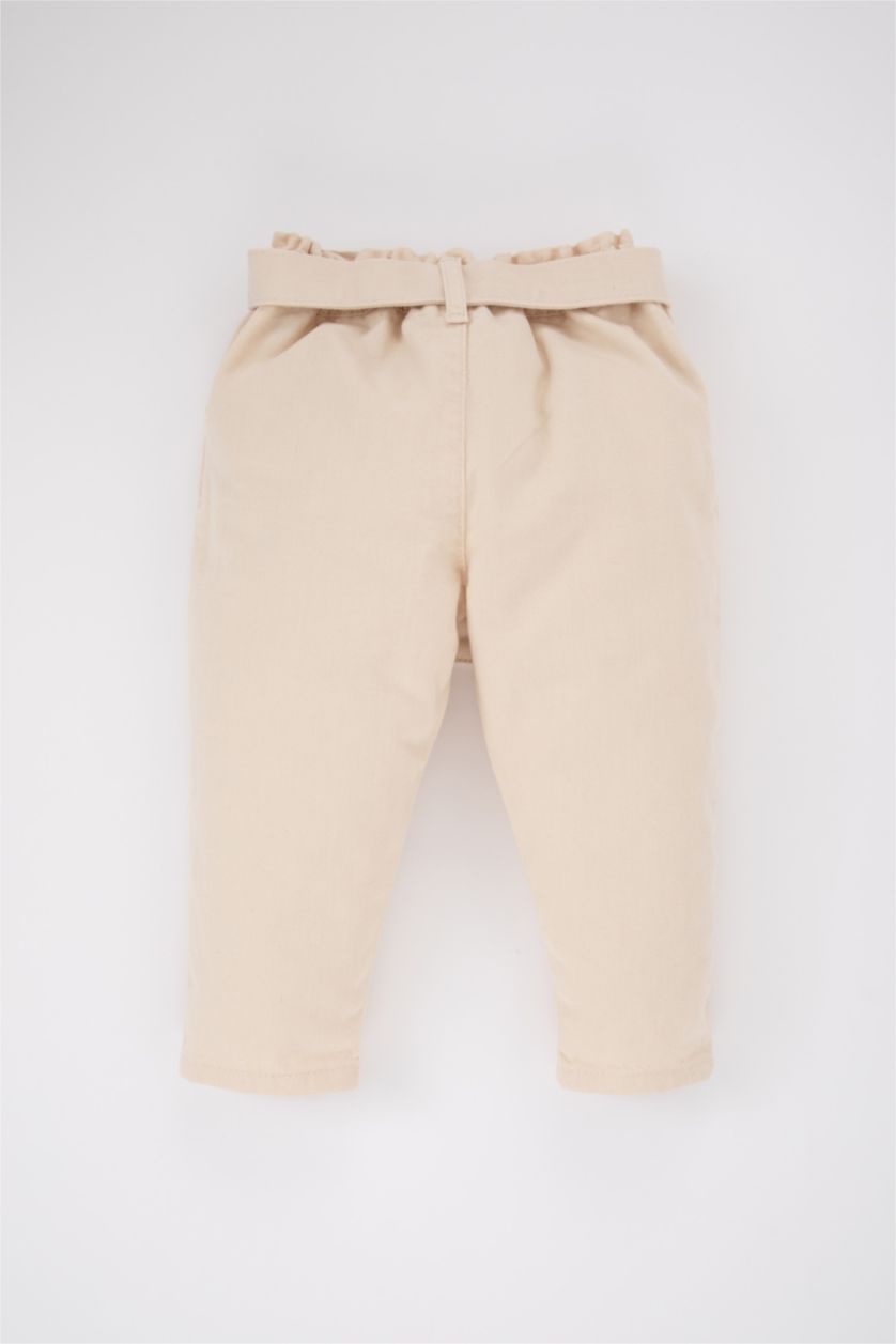 BABY GIRL Light Stone Baby Girl Comfort Fit Gabardine 2 Piece Trousers