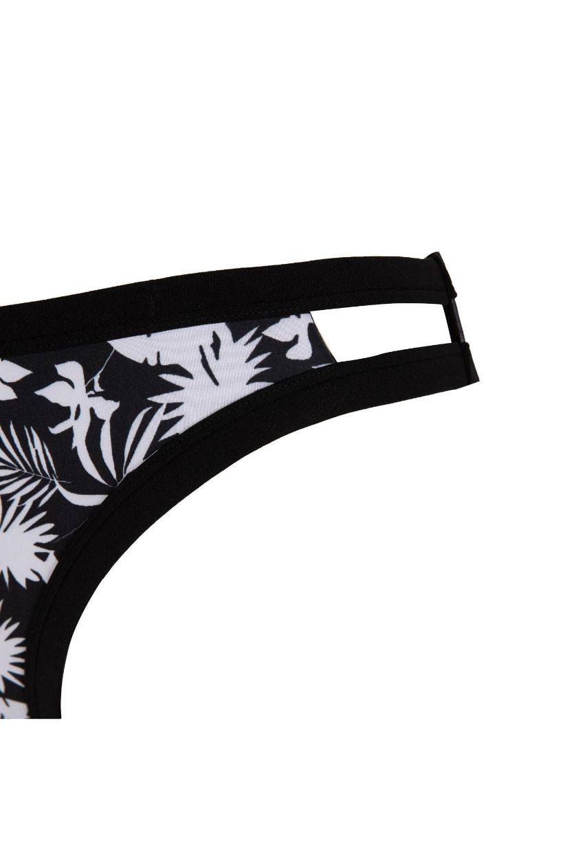 Kadın Siyah DeFactoFit Sörfçü Bel Lastik Detaylı Bikini Altı