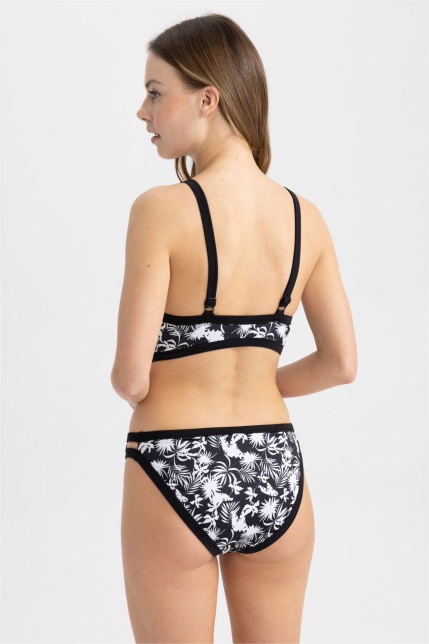 Kadın Siyah DeFactoFit Sörfçü Bel Lastik Detaylı Bikini Altı