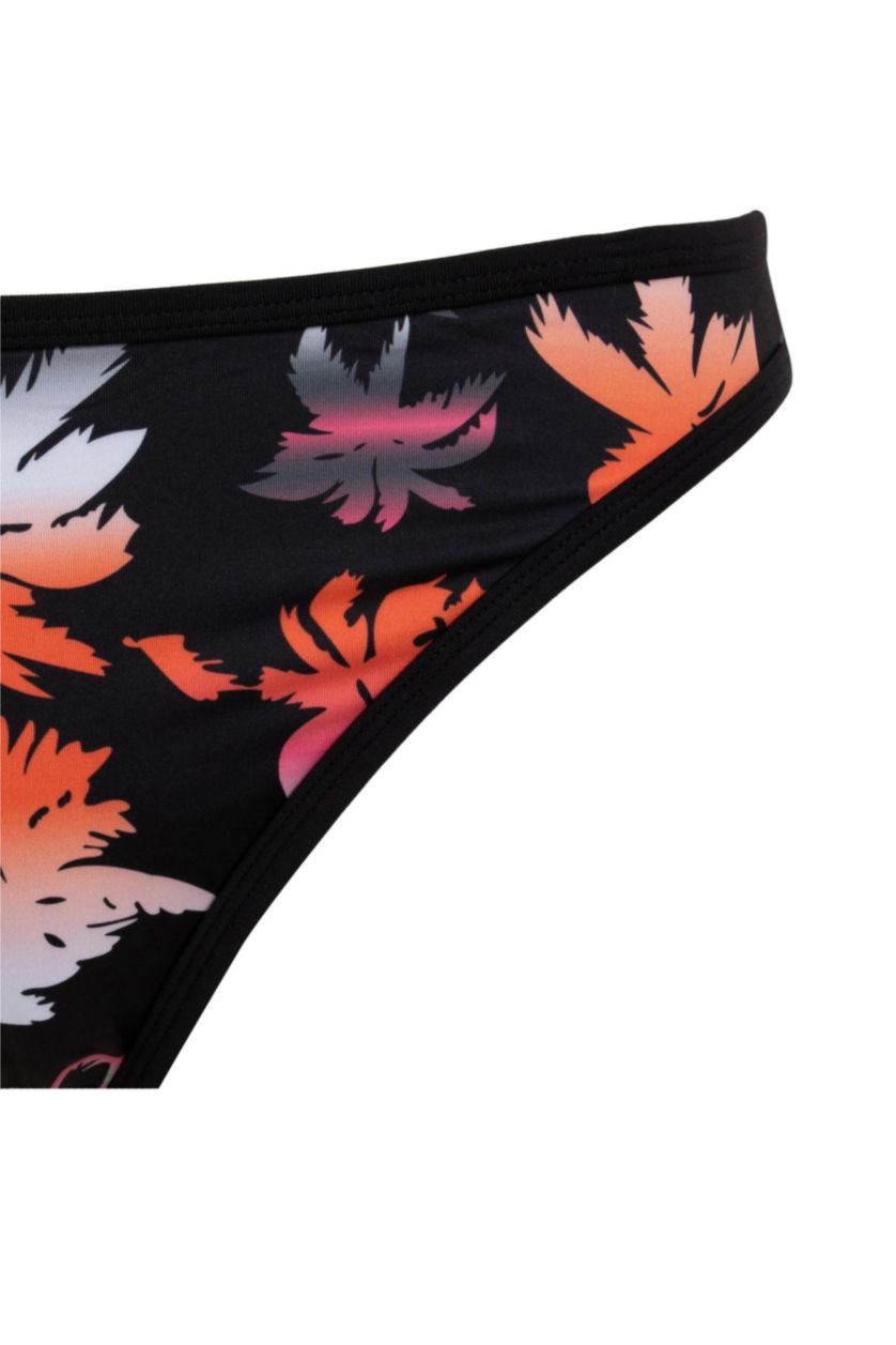 Kadın Siyah DeFactoFit Sörfçü Desenli Bikini Altı