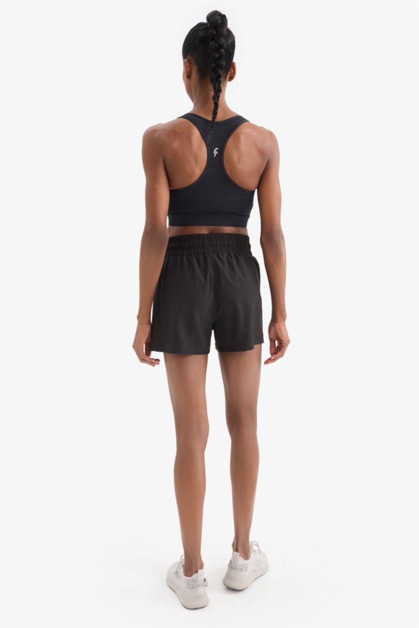 حريمي أسود شورت بحر قصة عادية من DeFactoFit