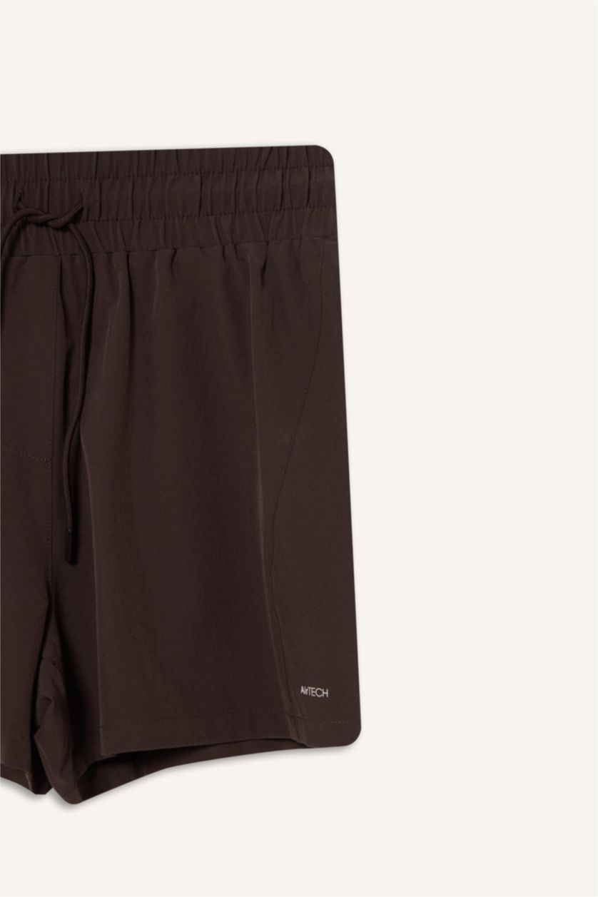 WOMAN Brown DeFactoFit Standard Fit Flexible Textured Swim Shorts