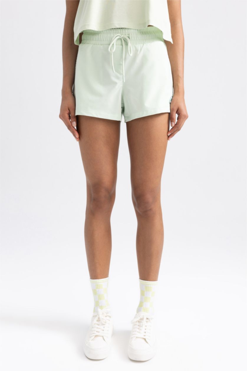 WOMAN Mint DeFactoFit Slim Fit Stretchy Textured Swimming Shorts