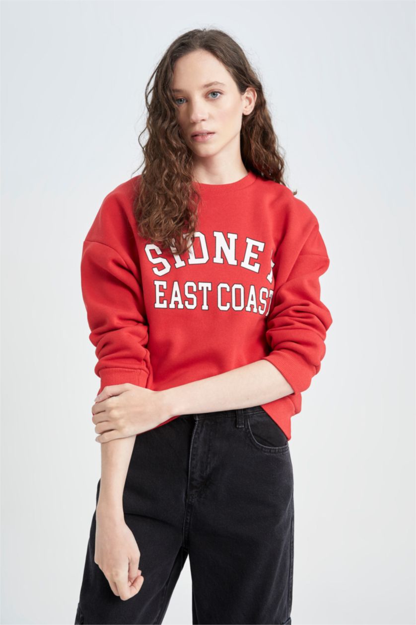 Kadın Kırmızı Sweatshirt