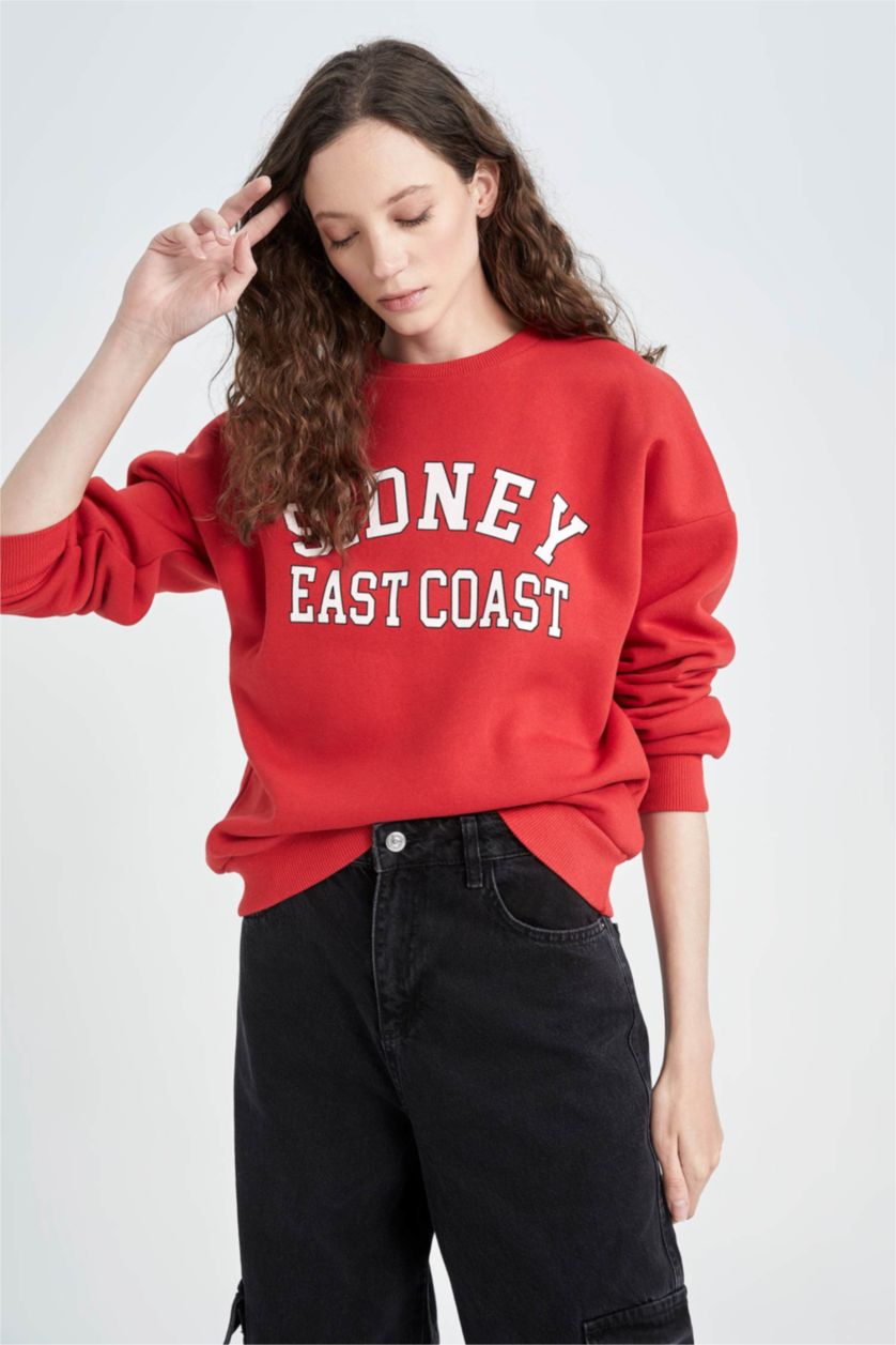 Kadın Kırmızı Sweatshirt