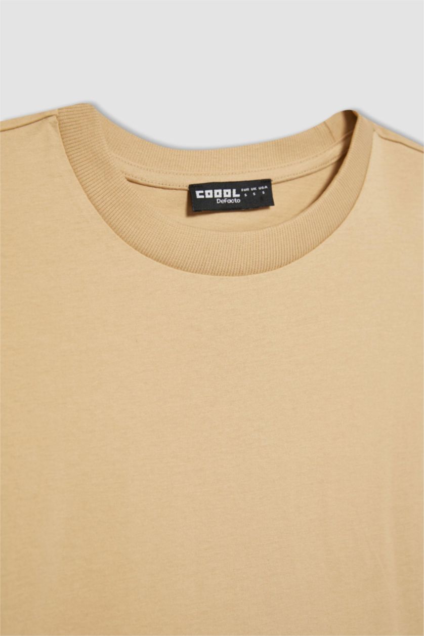 Woman Sand Loose Fit Short Sleeve T-Shirt