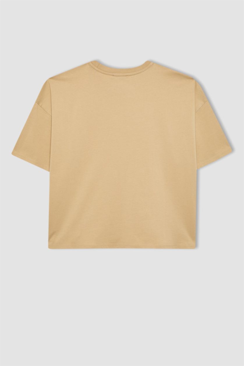 Woman Sand Loose Fit Short Sleeve T-Shirt