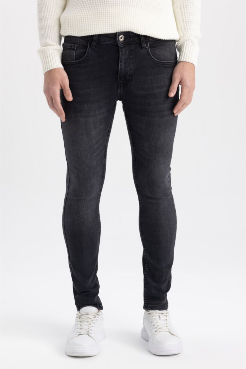 MAN Black Slim Comfort Fit Normal Waist Narrow Leg Jeans