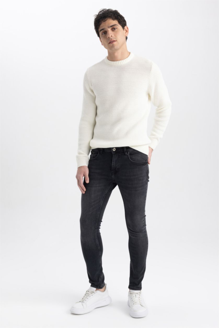 MAN Black Slim Comfort Fit Normal Waist Narrow Leg Jeans