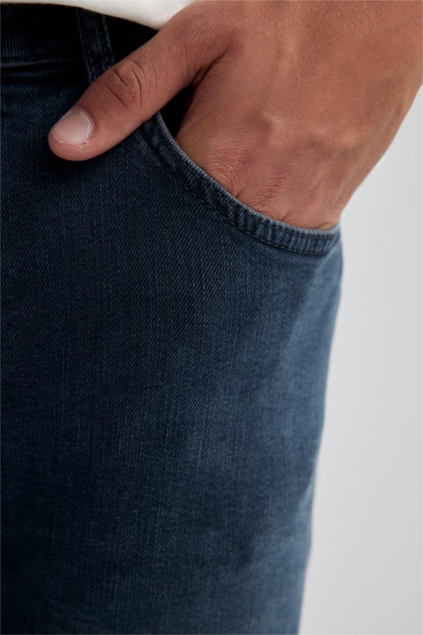 رجال أسود أزرق بنطلون جينز بقصة ضيقة مريحة