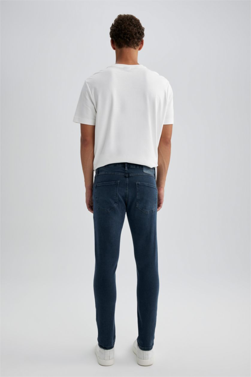 رجال أسود أزرق بنطلون جينز بقصة ضيقة مريحة