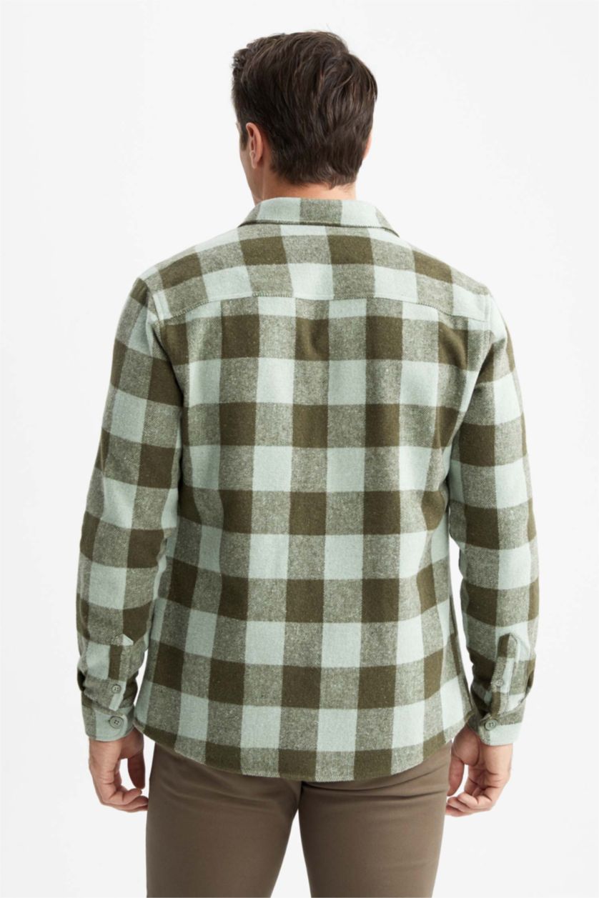 HOMME Vert Chemise À Manches Longues Pour Hommes