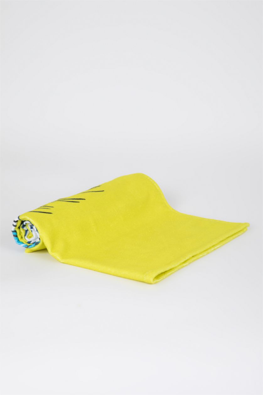 Erkek Çocuk - Genç Erkek Neon Sarı Erkek Çocuk Plaj Havlusu