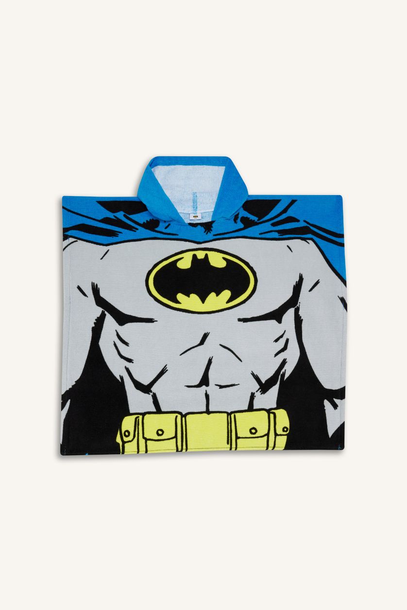 Boys & Teens NAVY Boy Batman Cotton Poncho Towel