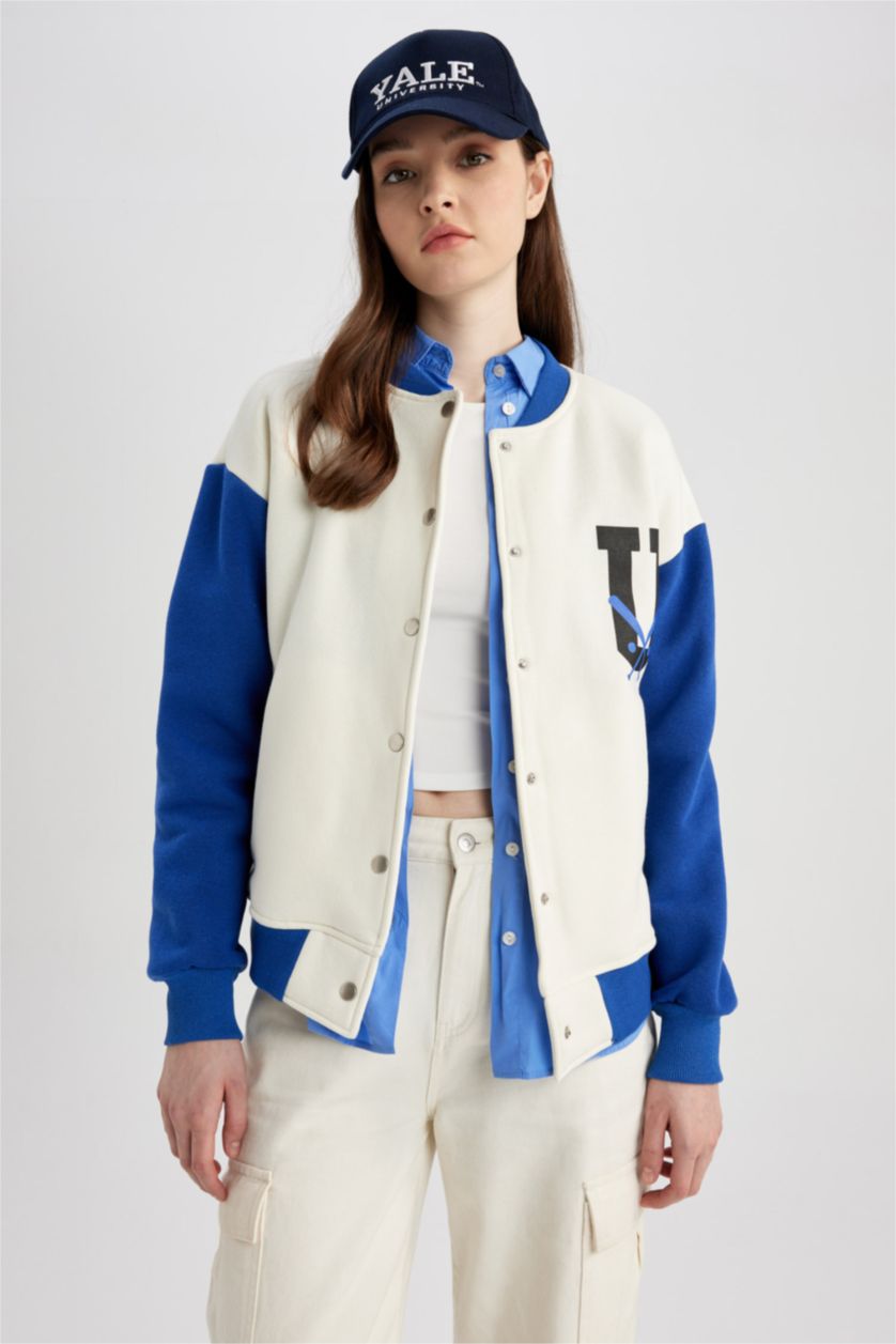 WOMAN Ecru Bomber Jacket