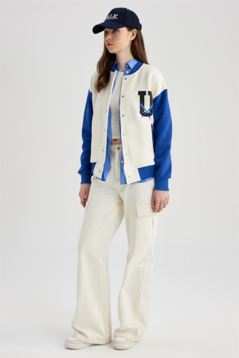 WOMAN Ecru Bomber Jacket