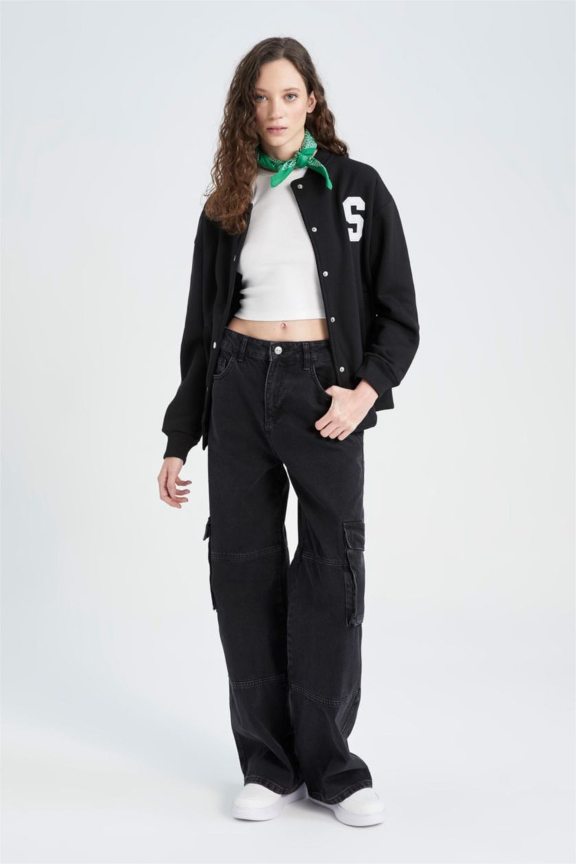 Kadın Siyah Bomber Ceket