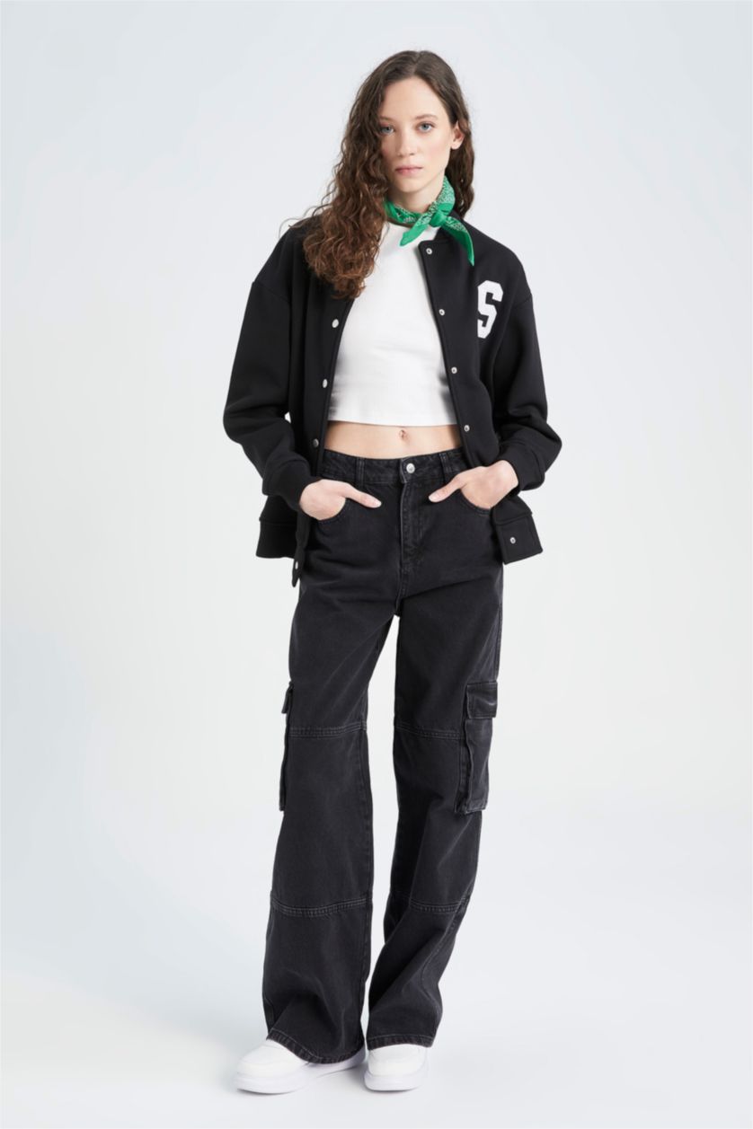 Kadın Siyah Bomber Ceket