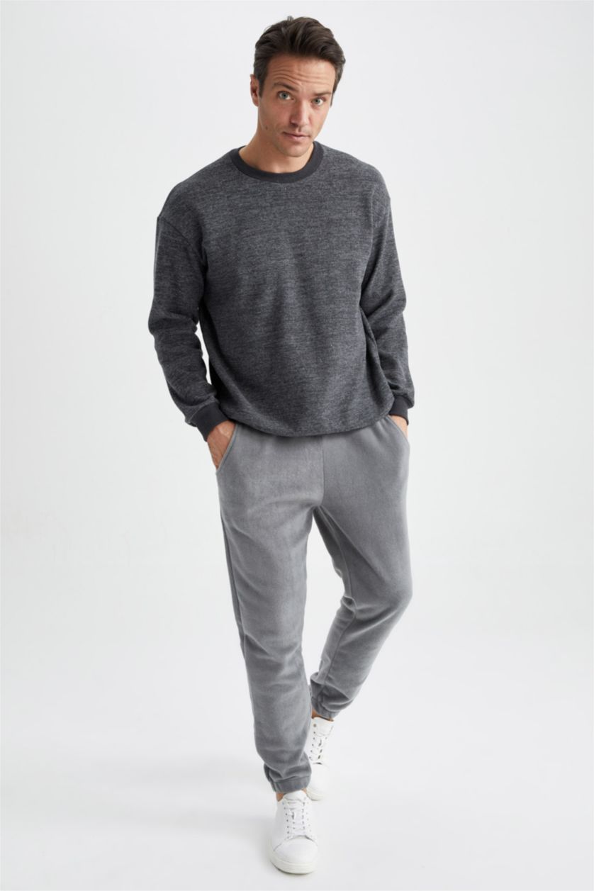 HOMME Gris Pantalon de jogging coupe classique
