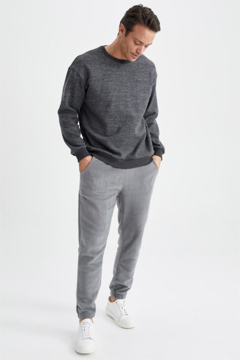 HOMME Gris Pantalon de jogging coupe classique