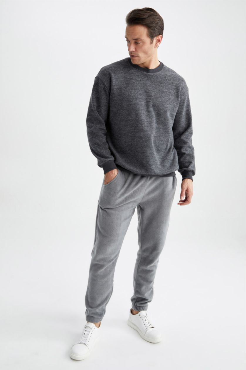 HOMME Gris Pantalon de jogging coupe classique
