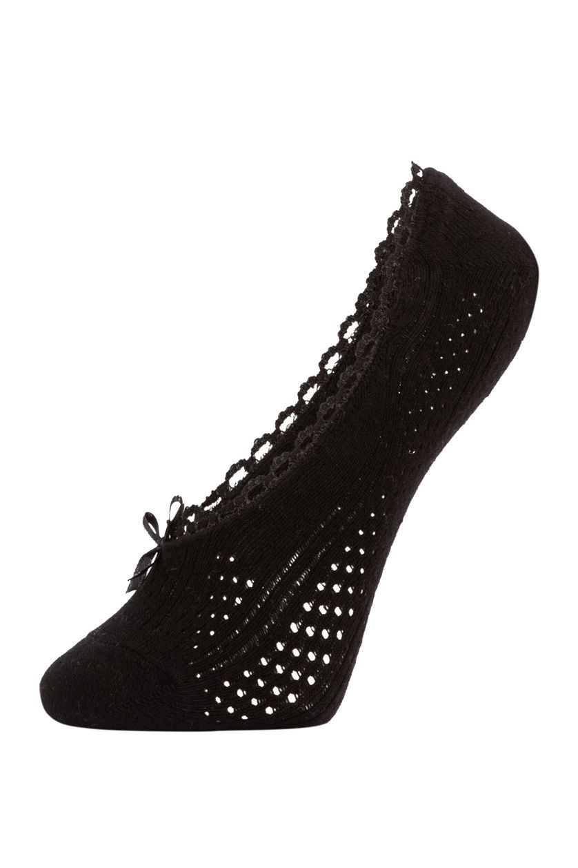 Kadın Karma Kadın Görünmez 3'lü Pamuklu Fırfırlı Babet Çorap