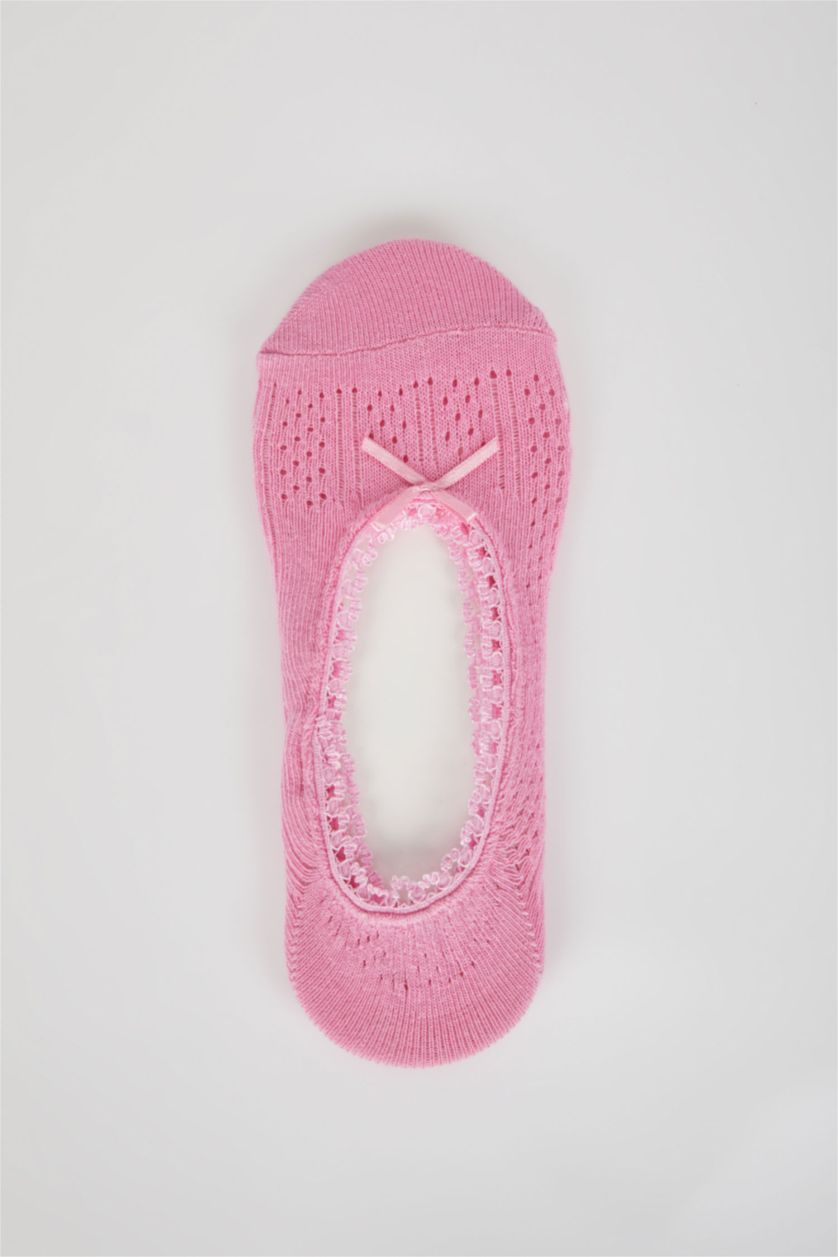 حريمي زهري شرابات فلات قطن - 3 قطع