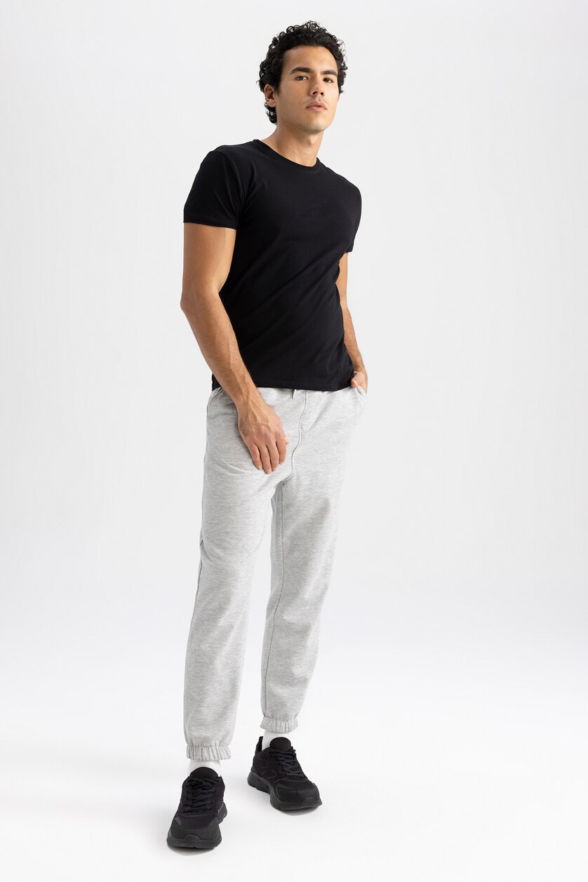 Man Grey Melange Standard Fit Jogger