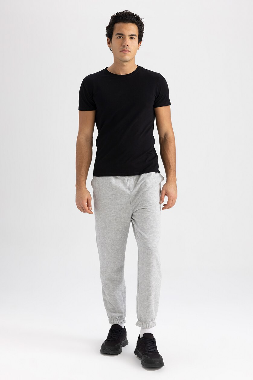 Man Grey Melange Standard Fit Jogger