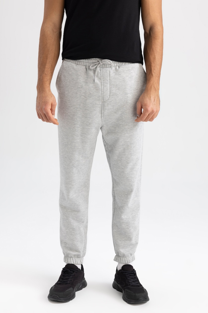 Man Grey Melange Standard Fit Jogger
