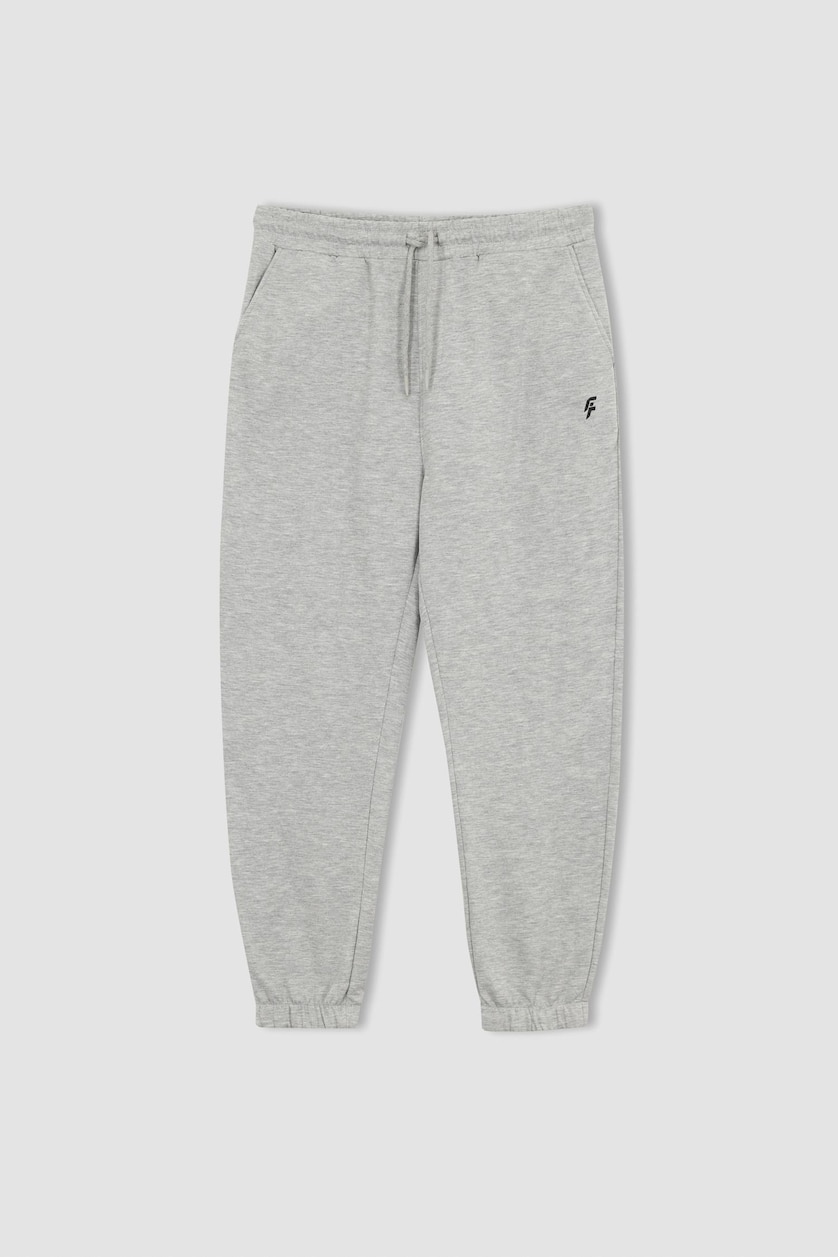 Man Grey Melange Standard Fit Jogger