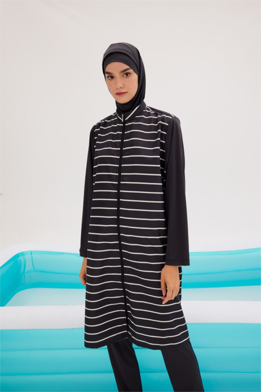 Woman Black Regular Fit Burkini