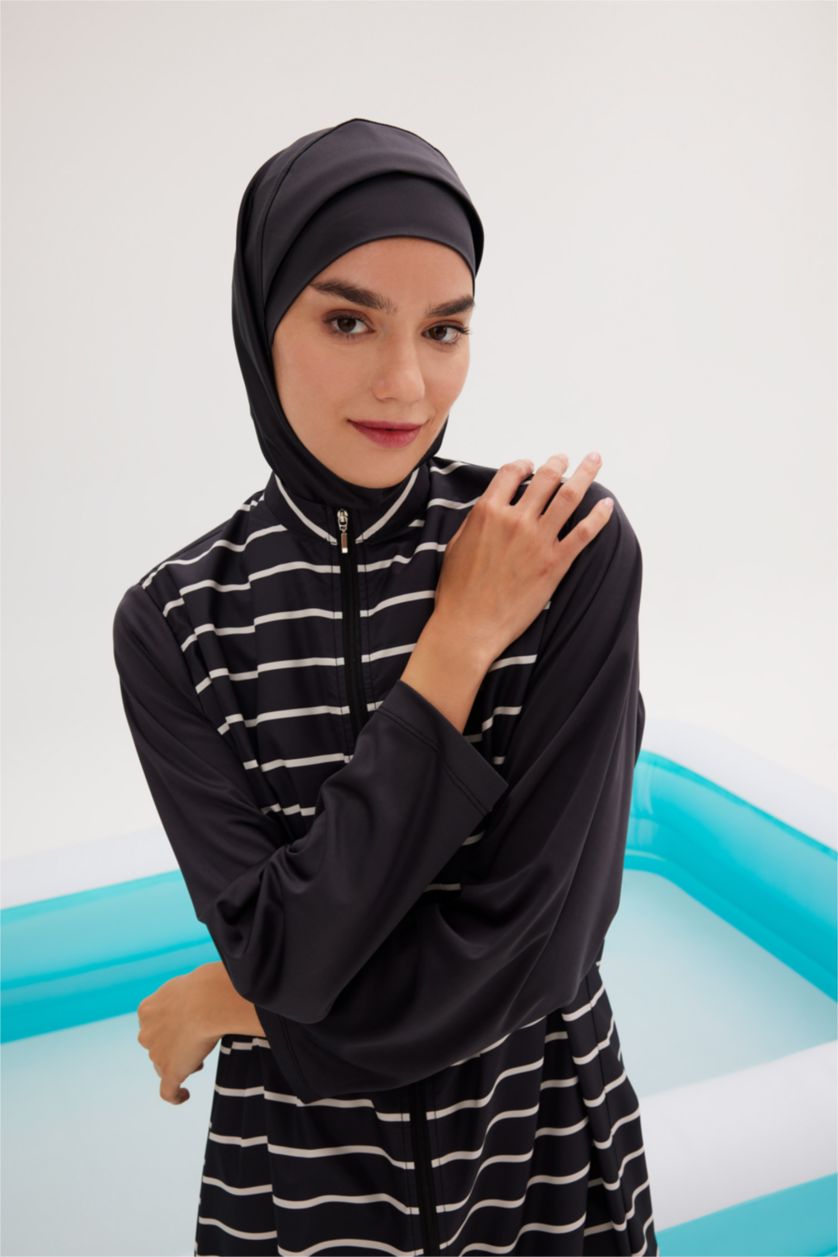 Woman Black Regular Fit Burkini