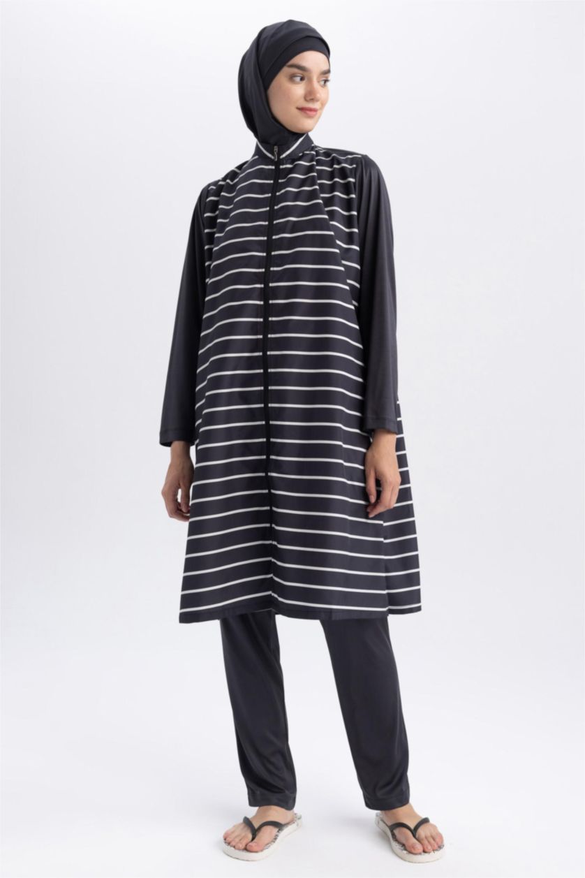 Woman Black Regular Fit Burkini