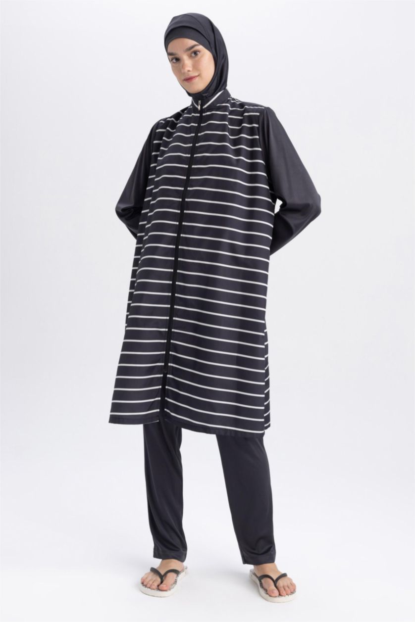 Woman Black Regular Fit Burkini