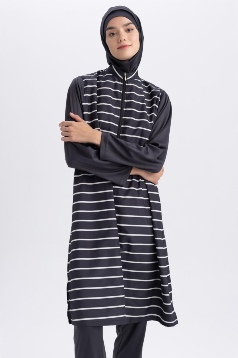 Woman Black Regular Fit Burkini