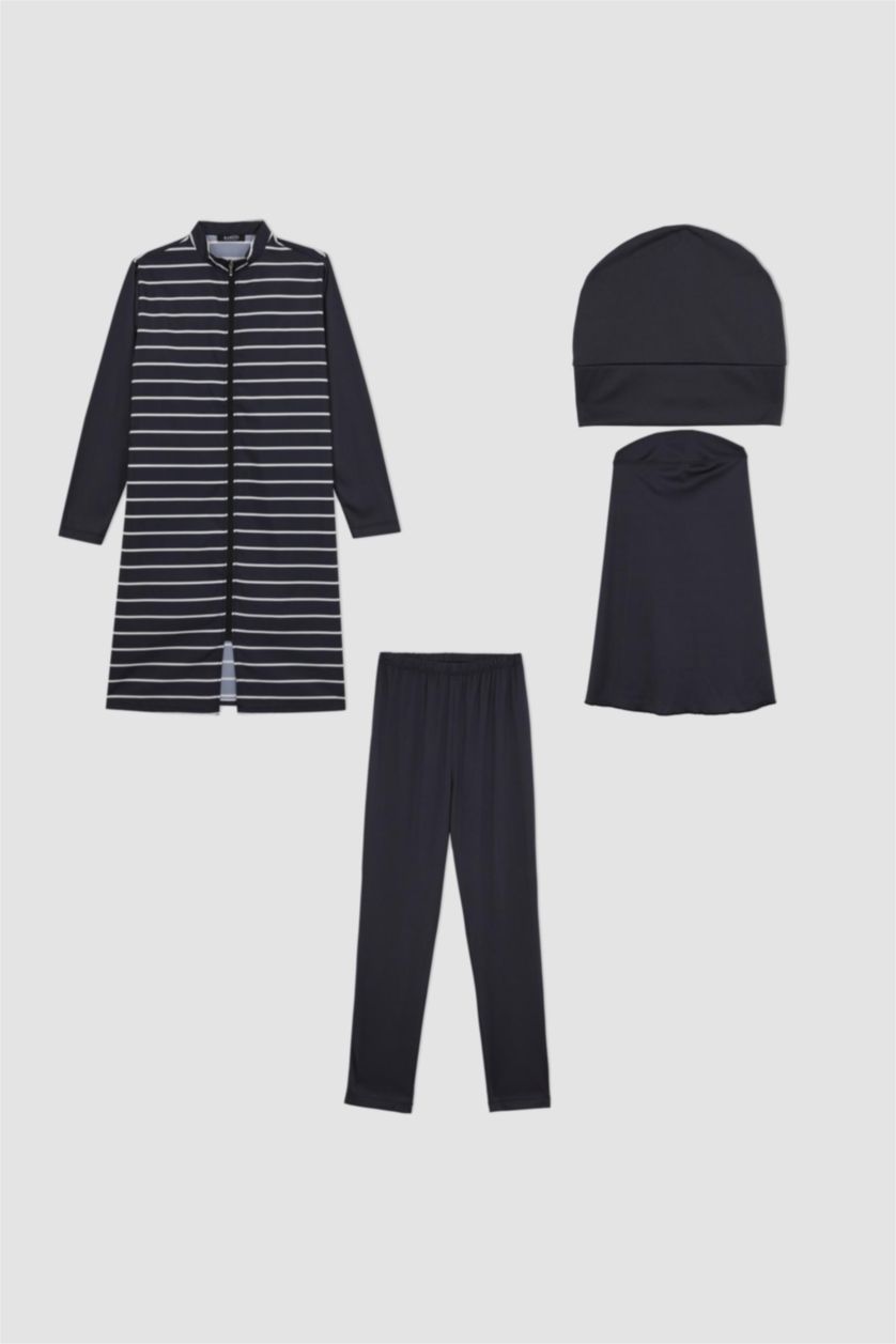 Woman Black Regular Fit Burkini