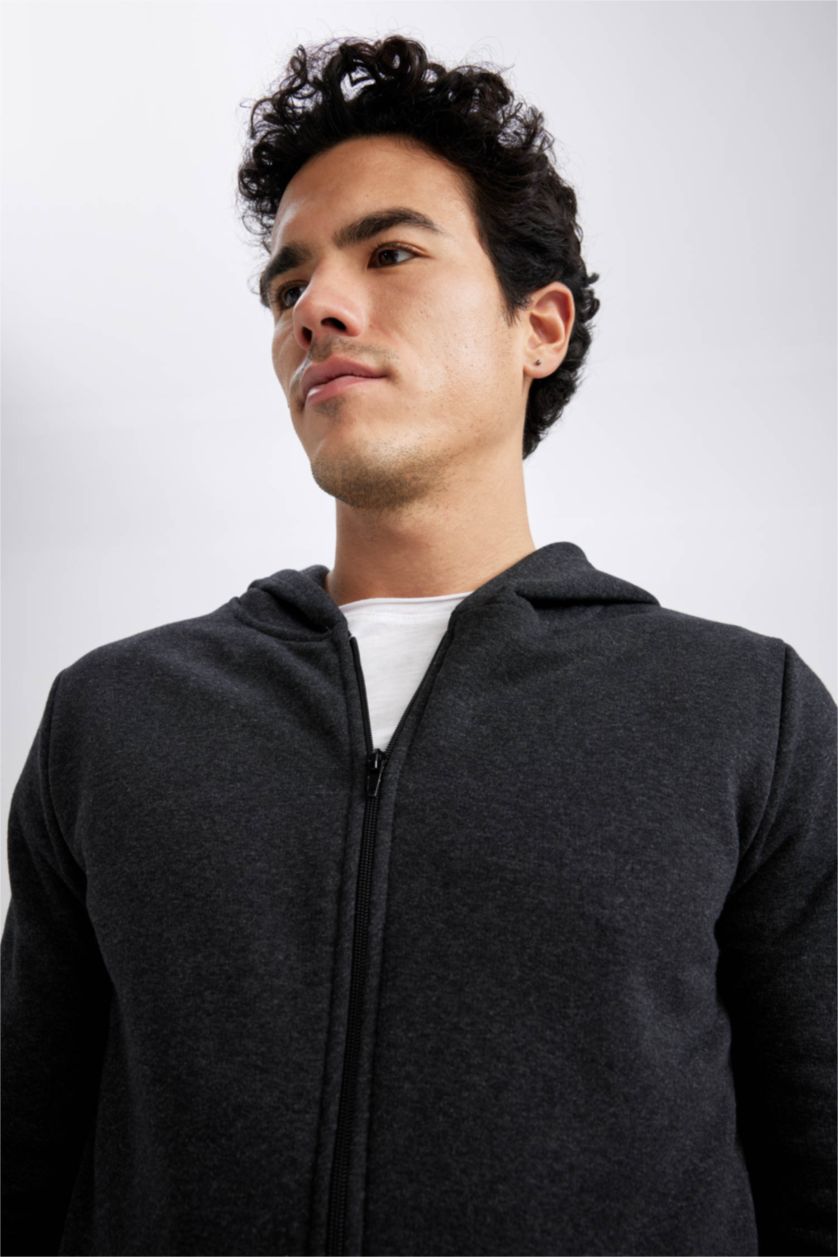 Чоловічий Антрацит Світшот стандартного крою з капюшоном для чоловіків