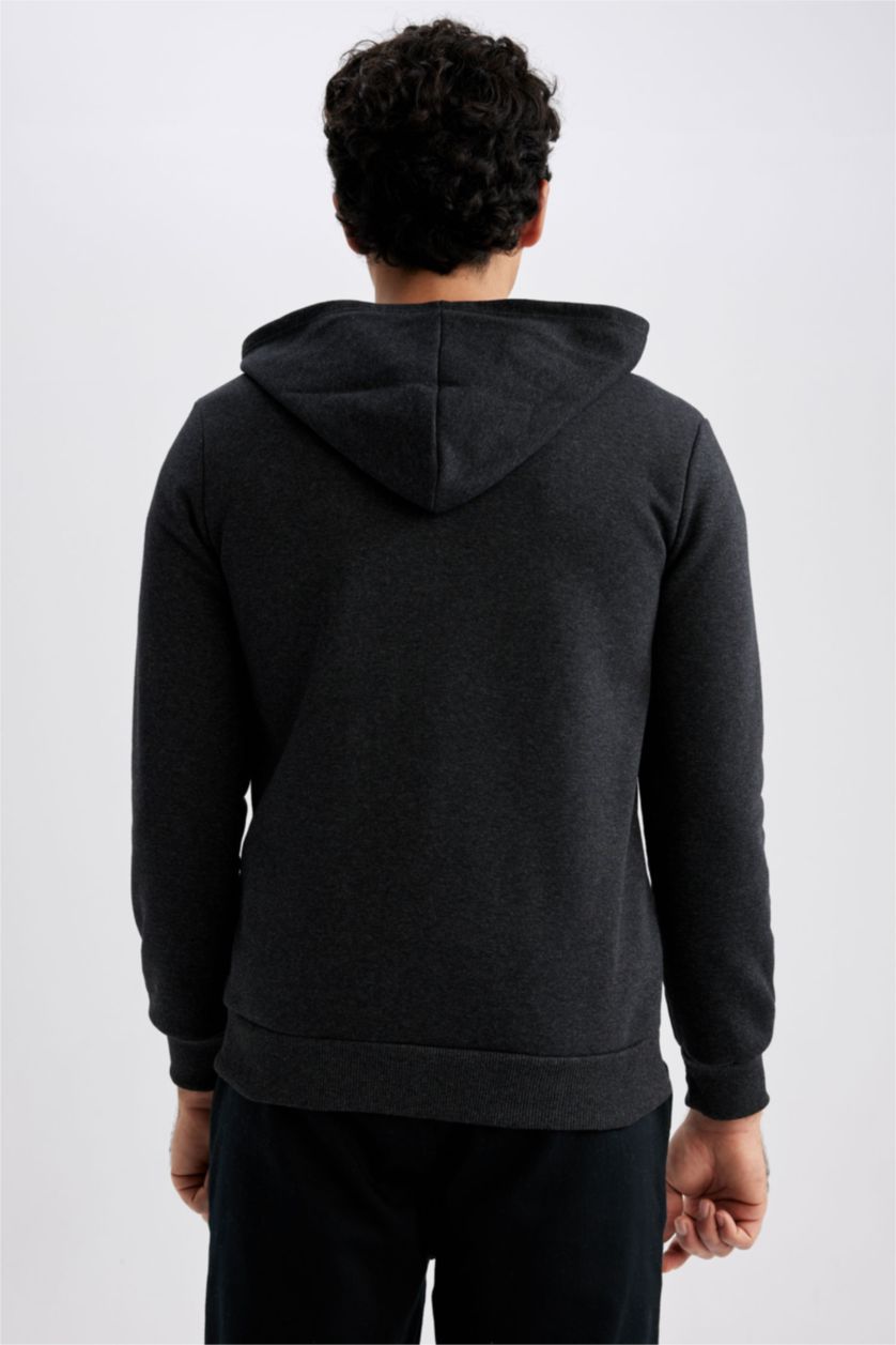 Чоловічий Антрацит Світшот стандартного крою з капюшоном для чоловіків