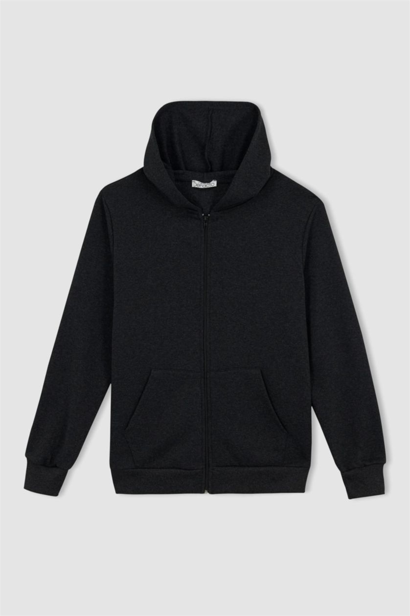 Чоловічий Антрацит Світшот стандартного крою з капюшоном для чоловіків